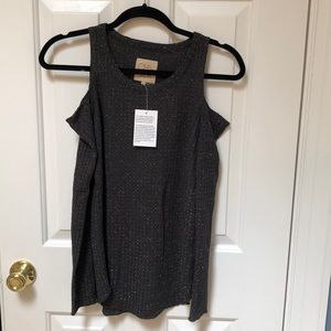 CHASER cold shoulder sweater